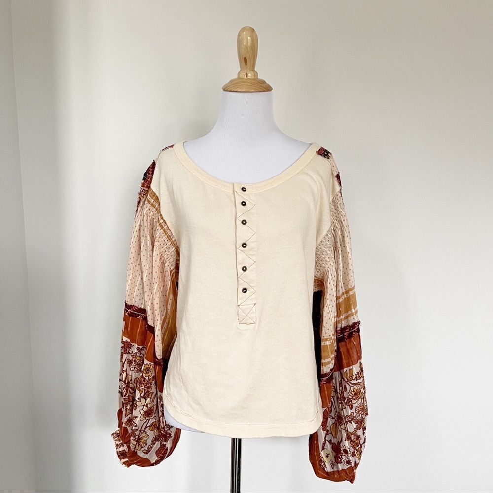 Free People tee with Puffy Boho sleeves
